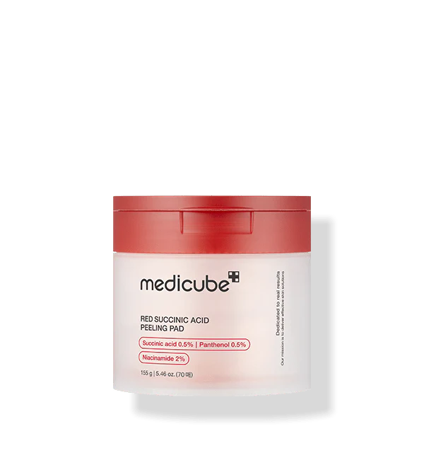 medicube red succinic acid peeling pad