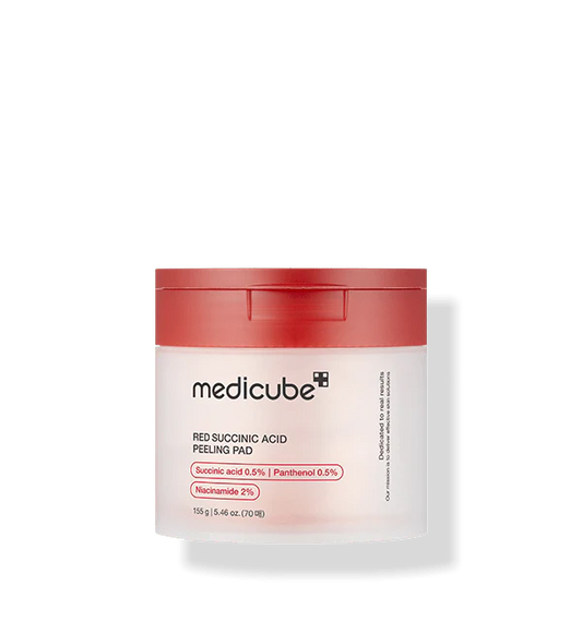 medicube red succinic acid peeling pad